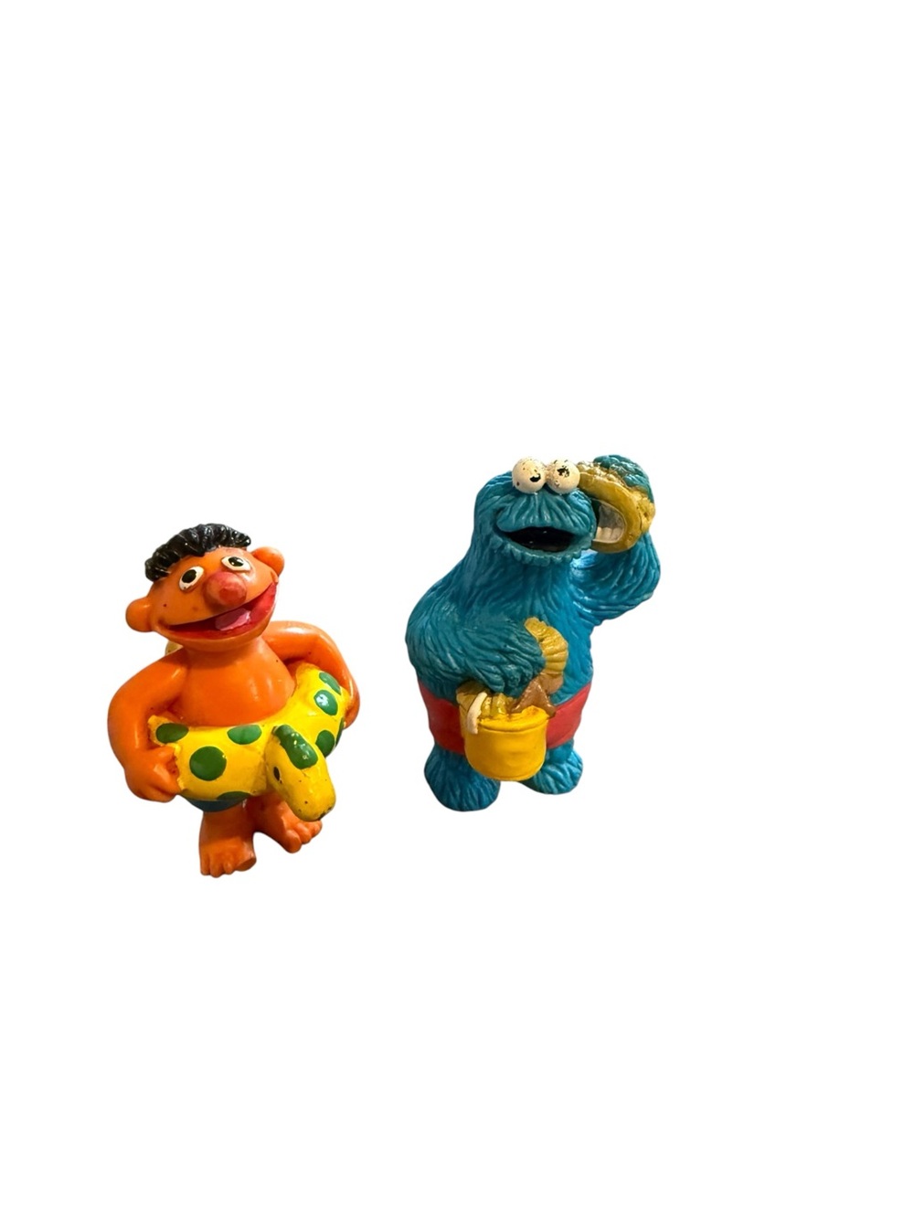 Vintage Ernie and Cookie Monster figures